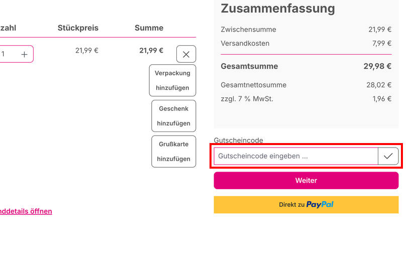 123Blumenversand Gutschein einlösen
