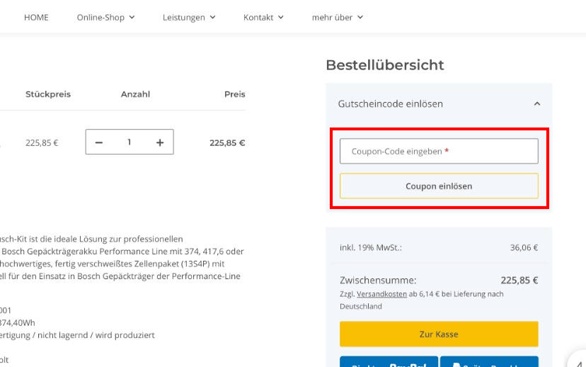Akkuplus Gutschein einlösen