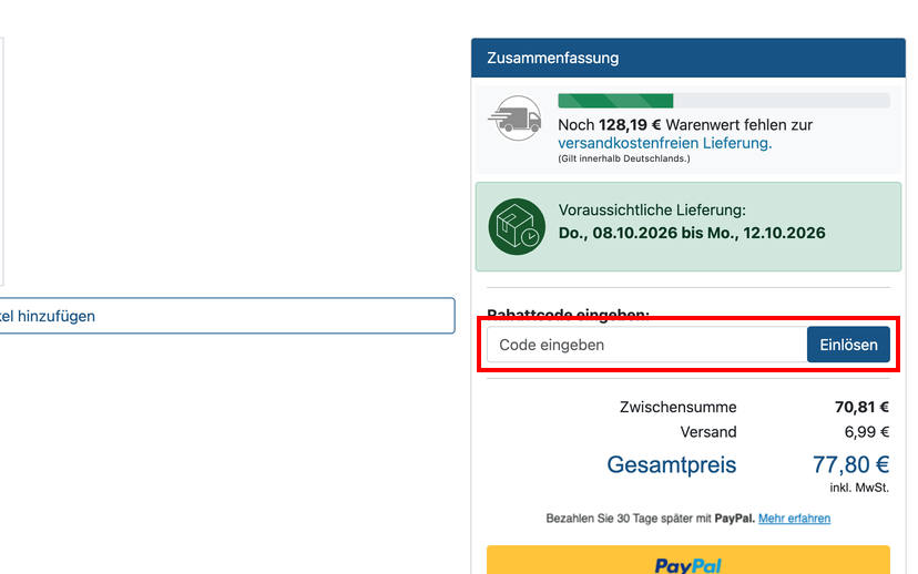 Angelplatz Rabattcode einlösen