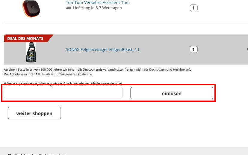 ATU Gutschein einlösen ATU Gutschein einlösen