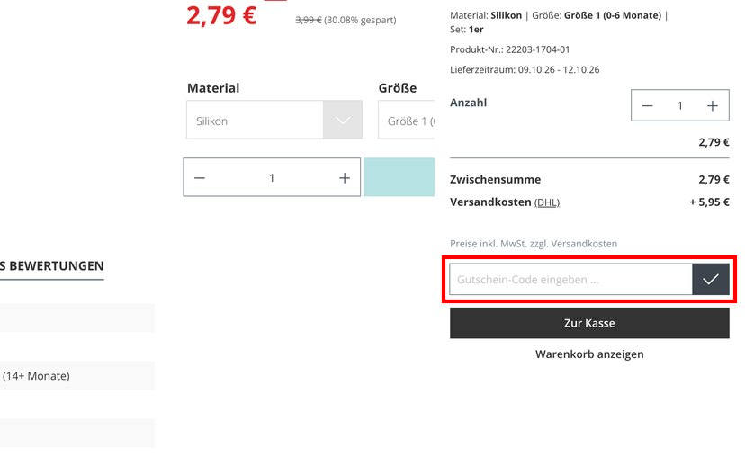 Baby Nova Shop Gutschein einlösen Baby Nova Shop Gutschein einlösen