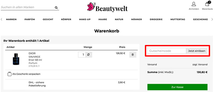 Beautywelt Rabattcode einlösen Beautywelt Rabattcode einlösen