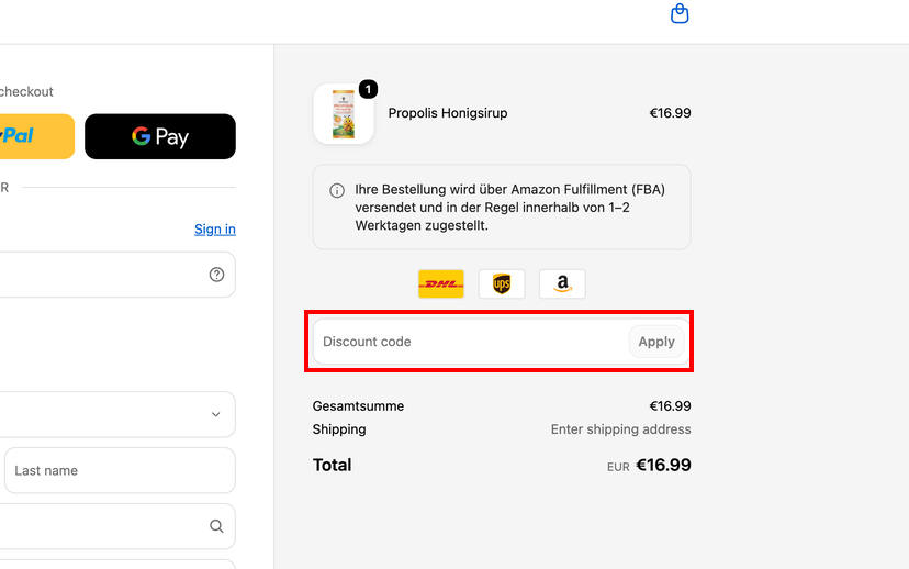 bee & you Rabattcode einlösen