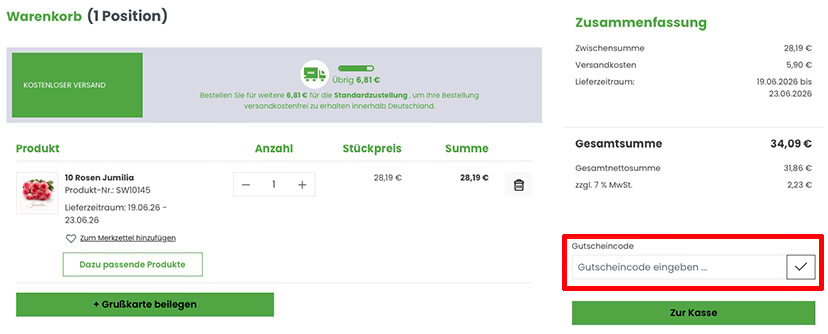 Bezahlbare Blumen Gutschein einlösen Bezahlbare Blumen Gutschein einlösen