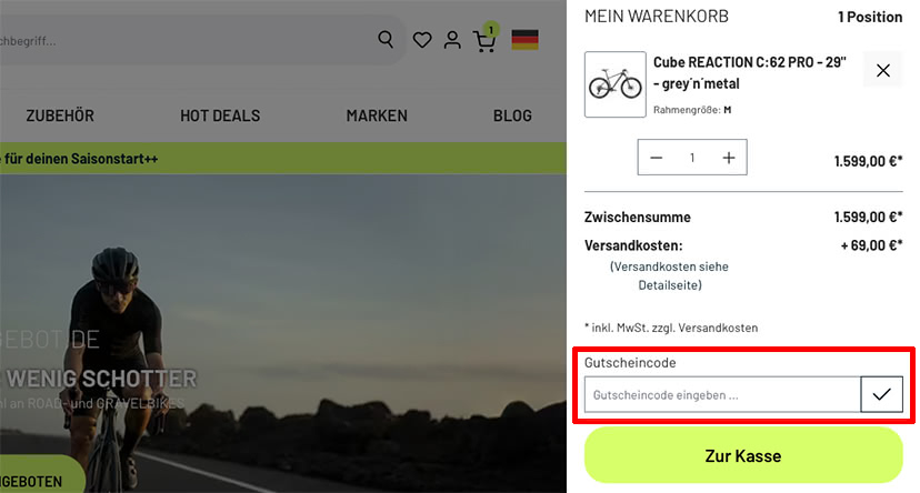 bike-angebot Gutschein einlösen bike-angebot Gutschein einlösen