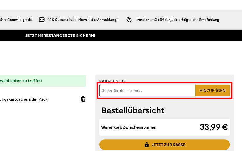 Braun Rabattcode einlösen