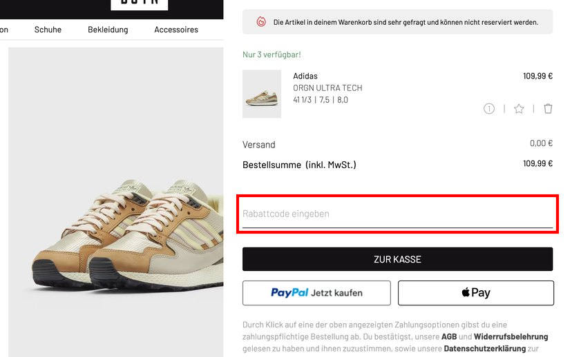 BSTN Rabattcode einlösen BSTN Rabattcode einlösen