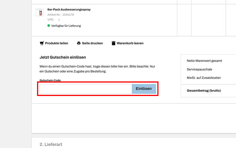 BTI Gutschein einlösen BTI Gutschein einlösen