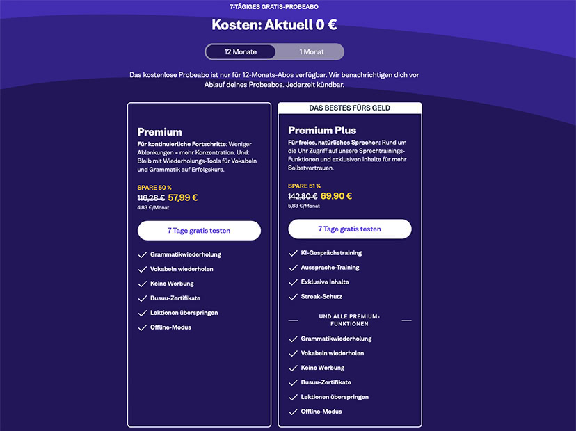 Busuu Gutschein einlösen