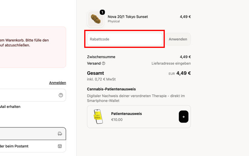 CanDoc Rabattcode einlösen