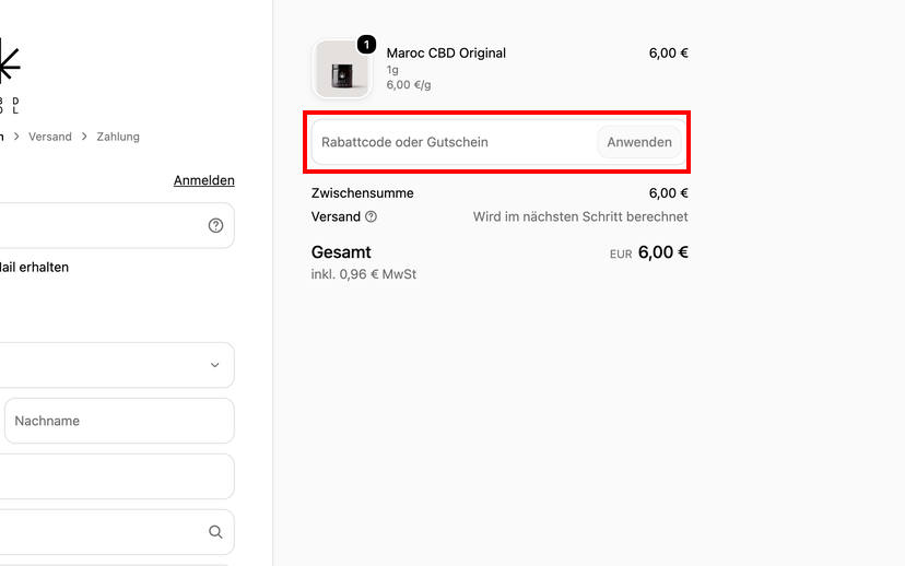 CBDNOL Rabattcode einlösen CBDNOL Rabattcode einlösen