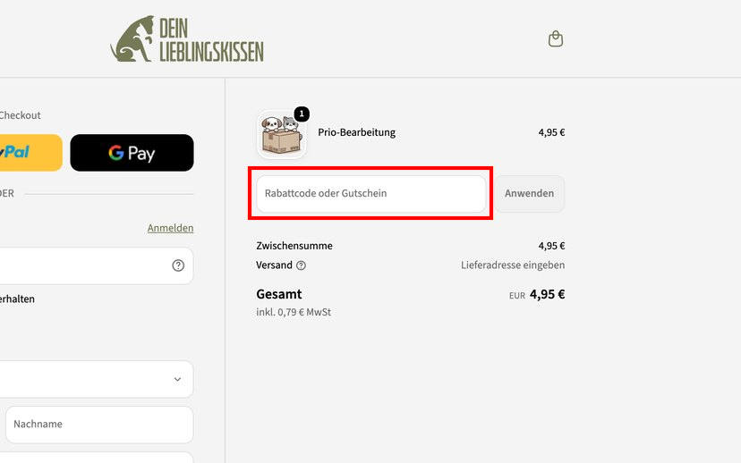 Dein Lieblingskissen Gutschein einlösen Dein Lieblingskissen Gutschein einlösen