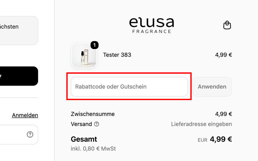 Elusa Fragrance Rabattcode einlösen Elusa Fragrance Rabattcode einlösen