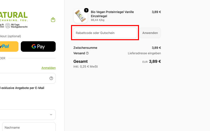 Fairnatural Rabattcode einlösen Fairnatural Rabattcode einlösen