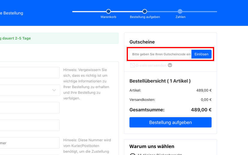 Geekbuying Gutscheincode einlösen