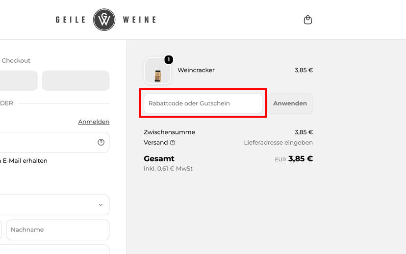 Geile Weine Gutschein einlösen Geile Weine Gutschein einlösen