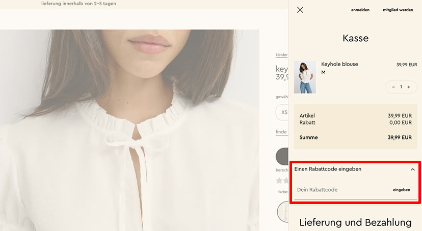 Gina Tricot Rabattcode einlösen
