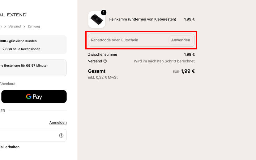 Global Extend Rabattcode einlösen Global Extend Rabattcode einlösen