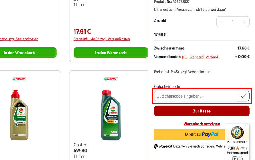 Goodwheel Gutschein einlösen