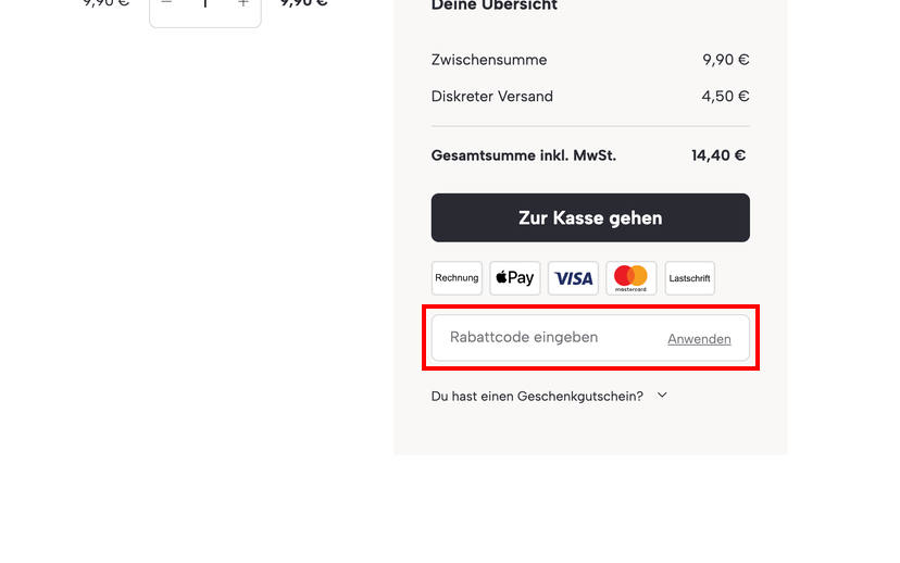 Hanfgarten Gutschein einlösen