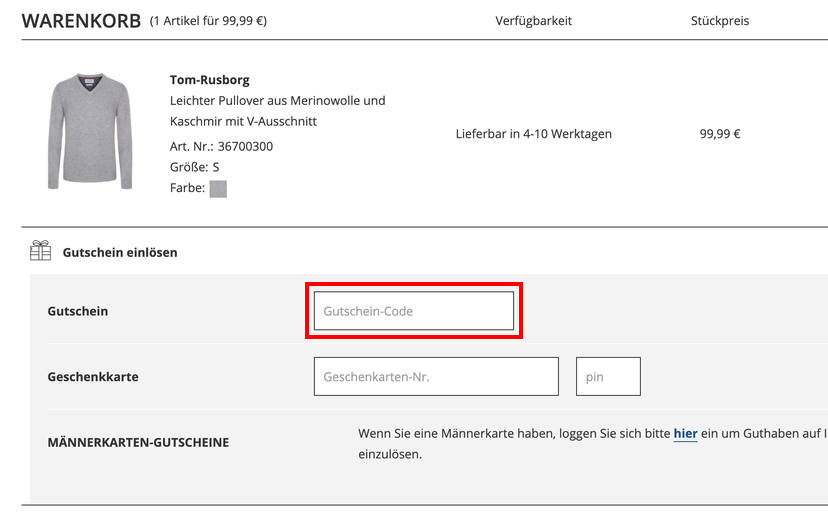 HIRMER Gutschein einlösen HIRMER Gutschein einlösen