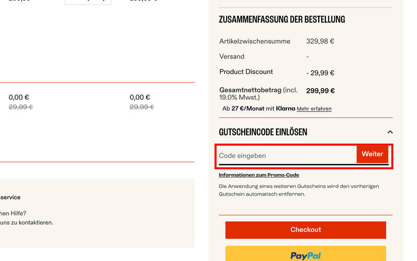 JBL Gutscheincode einlösen