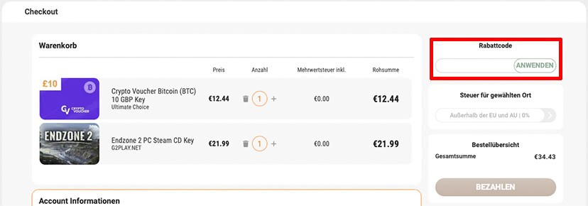 Wo löse ich den Kinguin Gutschein ein