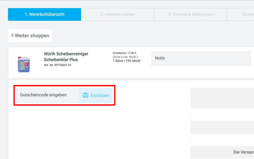 klickparts Gutschein einlösen klickparts Gutschein einlösen