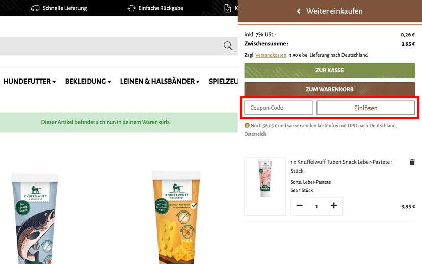 Knuffelwuff Gutschein einlösen Knuffelwuff Gutschein einlösen