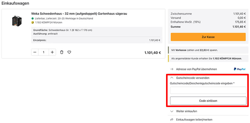 KÖMPF24 Gutschein einlösen KÖMPF24 Gutschein einlösen