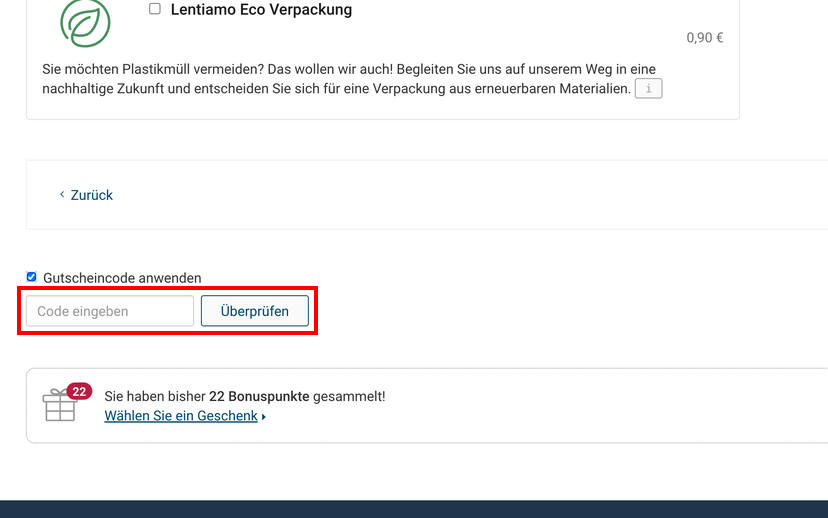 Lentiamo Gutschein einlösen Lentiamo Gutschein einlösen