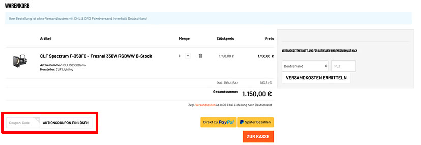 Licht produktiv Rabattcode einlösen Licht produktiv Rabattcode einlösen