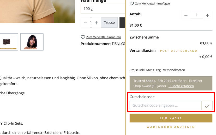 Lola Extensions Gutschein einlösen Lola Extensions Gutschein einlösen