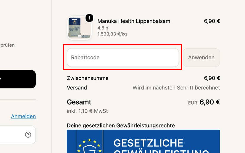 Manuka Health Gutschein einlösen Manuka Health Gutschein einlösen