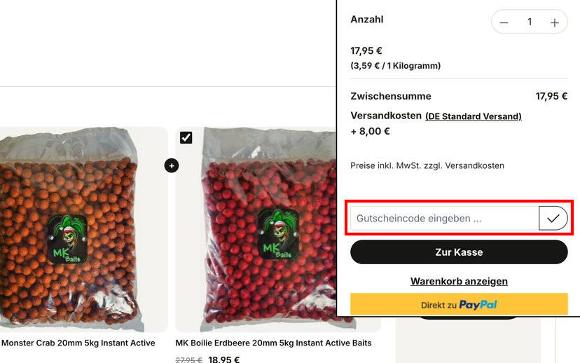 MK Angelsport Rabattcode einlösen MK Angelsport Rabattcode einlösen