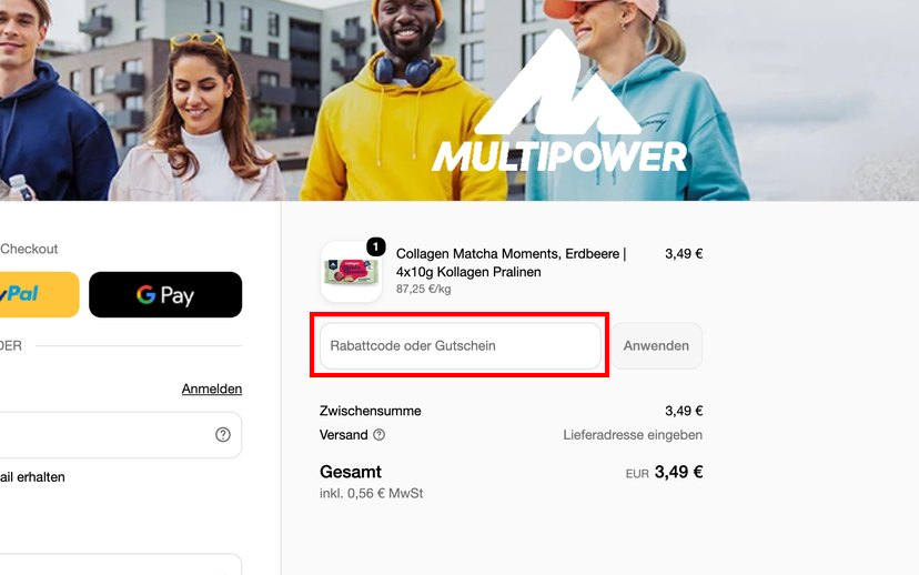 Multipower Gutschein einlösen Multipower Gutschein einlösen