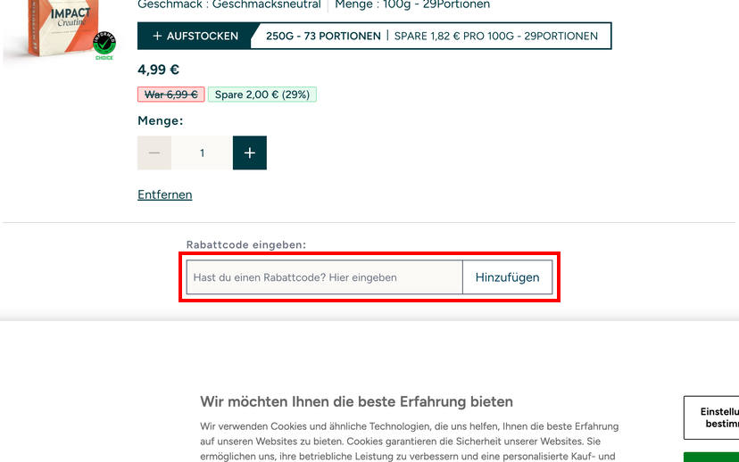 Myprotein Rabattcode einlösen Myprotein Rabattcode einlösen