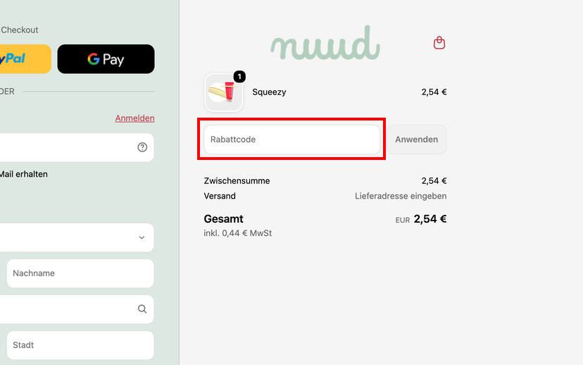 Nuud Rabattcode einlösen Nuud Rabattcode einlösen