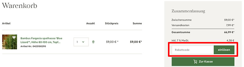 Pflanzen Kölle Gutschein einlösen