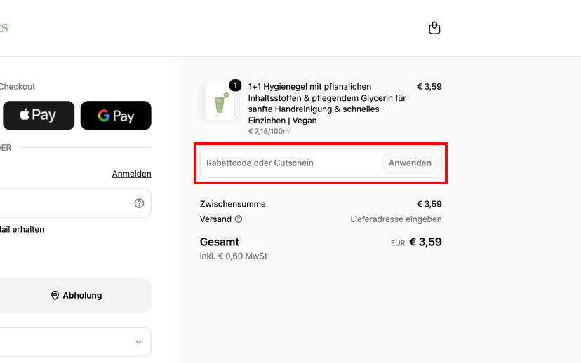 PureGreen Rabattcode einlösen