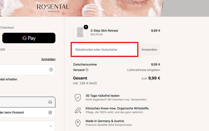 Rosental Rabattcode einlösen Rosental Rabattcode einlösen
