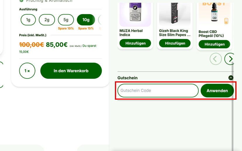 Sanaleo Gutscheincode einlösen