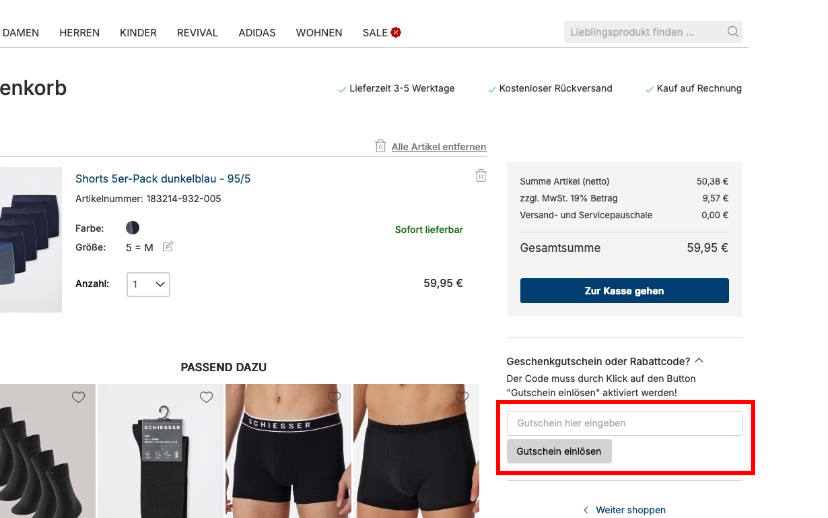 SCHIESSER Rabattcode einlösen SCHIESSER Rabattcode einlösen