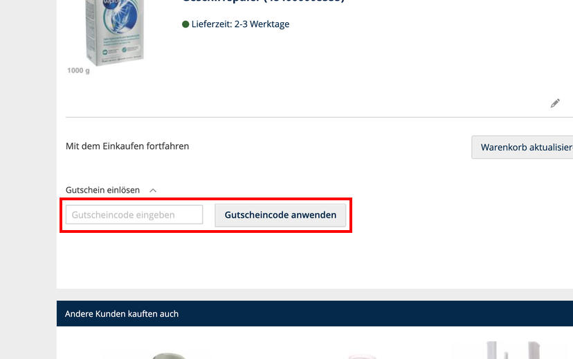 Schraub-Doc Gutschein einlösen