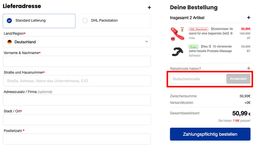 Seekheart Rabattcode einlösen