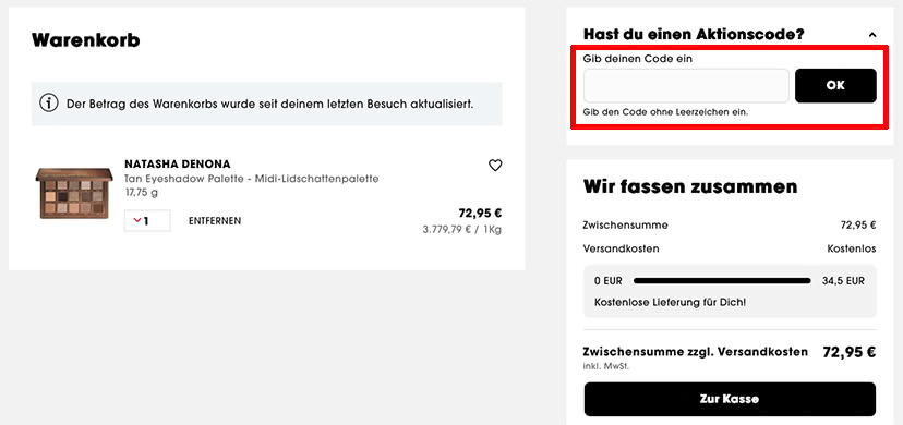 SEPHORA Gutschein einlösen SEPHORA Gutschein einlösen