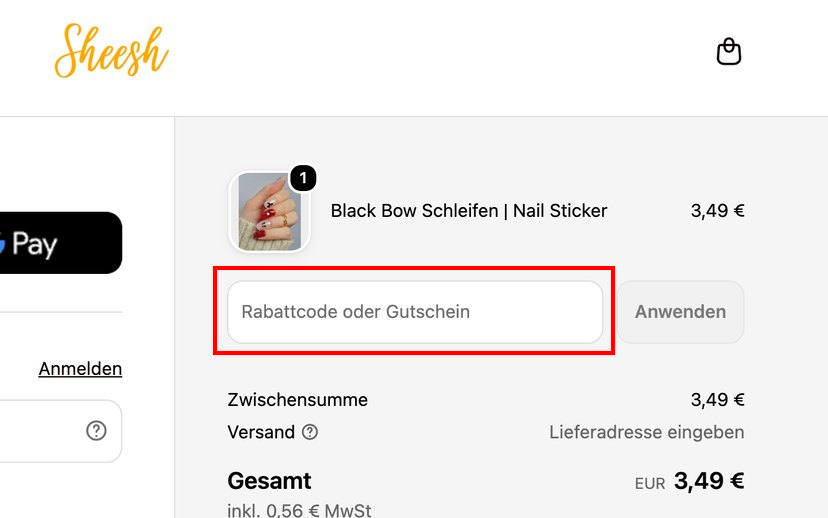 Sheesh Rabattcode einlösen Sheesh Rabattcode einlösen