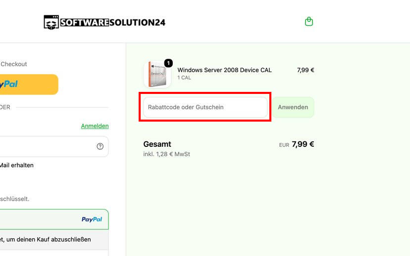 Software Solution 24 Gutschein einlösen