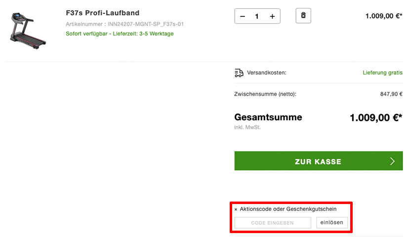 Sportstech Gutschein einlösen Sportstech Gutschein einlösen