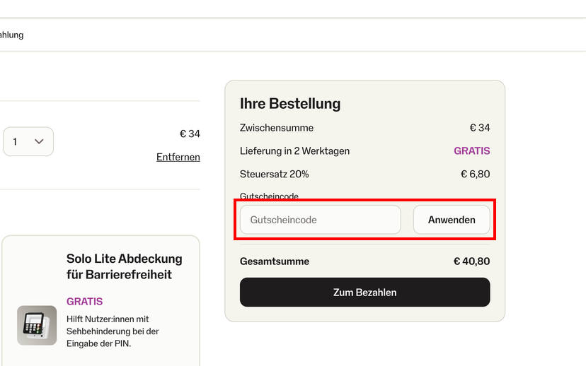 SumUp Gutschein einlösen SumUp Gutschein einlösen